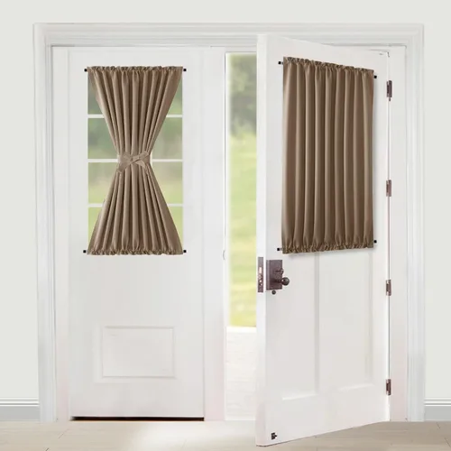 Vista 49 de XWZO - Cortinas para puerta con cortinero, cortinas blackout térmicas y oscurecedoras para puerta francesa, cortinas para ventana de la cocina, 12 x