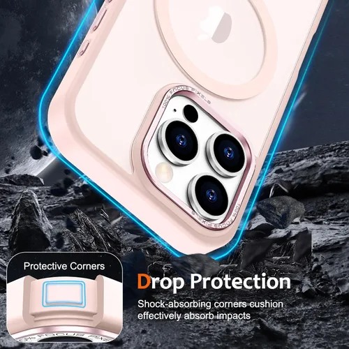 Vista 258 de Anuck - Funda magnética para iPhone 11 compatible con MagSafe, carcasa trasera mate translúcida dura, borde de TPU, delgada, resistente a impactos