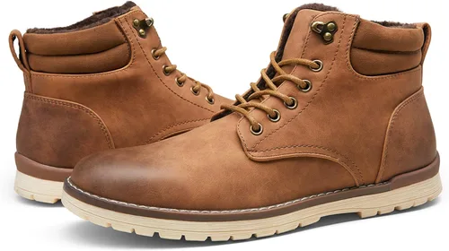 Vista 7 de Vostey Botas de senderismo impermeables para hombre, botas chukka casuales para hombres