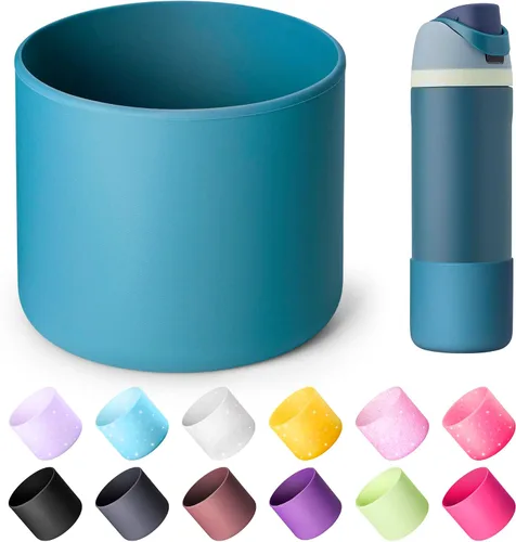 Vista 11 de Bota de silicona para botella de agua Owala de 14 onzas, 16 onzas, 24 onzas, 32 onzas, 40 onzas, funda protectora antideslizante para botella