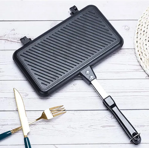 Vista 9 de BESTonZON Sartén eléctrica para sándwiches, prensa de panini de doble máquina, máquina omlette, sartén de doble cara para panqueques y panqueques