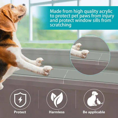 Vista 6 de Wenqik 2 protectores transparentes para alféizar de ventana de 29.5 x 5.25