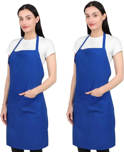 Vista 21 de Kitchen Apron Cotton Waterdrop Resistant with adjustable Aprons for Women with Pockets 9 Color option Cooking