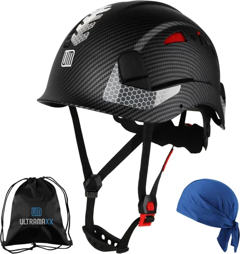 Vista 9 de UM ULTRAMAXX Safety Helmet Hard Hat, ANSI Z89.1 Approved Lightweight Vented Work Helmet, 6-Point Adjustable Ratchet Suspension Hardhat Ideal for