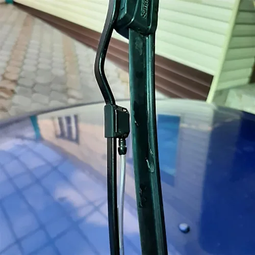 Vista 3 de 2 piezas de boquillas de limpiaparabrisas frontales con brazo de montaje, chorros de spray universales para parabrisas de coche, color negro