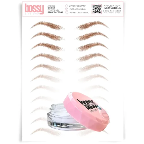 Vista 50 de Brows by Bossy Tatuaje temporal para cejas 8 colores y 6 estilos adhesivos impermeables para cejas, tatuajes falsos para el cabello como pelar