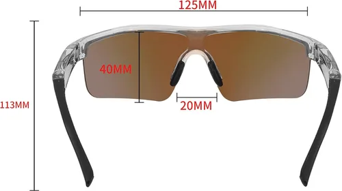 Vista 6 de FEISEDY Gafas de sol polarizadas de béisbol para niños y adolescentes con marco TR90 para ciclismo B2454