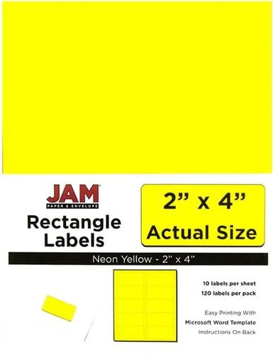 Vista 95 de Etiquetas de dirección de envío JAM PAPER - Grandes - 3 1/3 x 4 - Azul - 120/Paquete