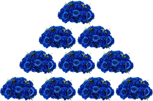 Vista 22 de BLOSMON Bolas de Flores Artificiales Centros de Mesa de Boda 2 Piezas 11.8" Lila Flores Falsas Rosa Hortensia Arreglo de Bolas Centro de Mesa