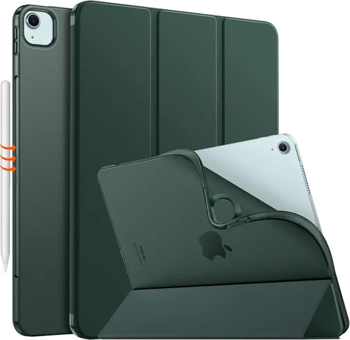 Vista 11 de MoKo para iPad Air de 13 pulgadas, funda M3 2025/M2 2024, funda para iPad Air de 13 pulgadas con parte trasera de TPU translúcida y esmerilada