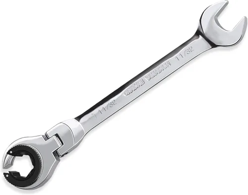 Vista 17 de LOSCHEN 1 llave de trinquete de cabeza flexible abierta 3/4, llave de trinquete SAE con 72 dientes, llave de trinquete de tubo de acero al cromo