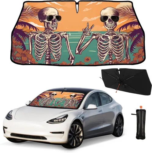 Vista 23 de Parasol plegable para parabrisas de auto con diseño de bandera estadounidense, sombrilla para parabrisas de auto bulldog, bloquea rayos UV y calor