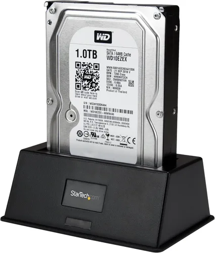 Vista 3 de StarTech.com Single Bay USB 3.0 to SATA Hard Drive Docking Station, USB 3.0 (5 Gbps) Hard Drive Dock, External 2.5/3.5" SATA I/II/III HDD/SSD