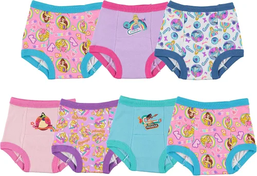 Disney Girls' Princess Potty Training Pants Include Success Chart & Stickers With Cinderella, Belle, Moana & More in Sizes 2t, 3t, 4t