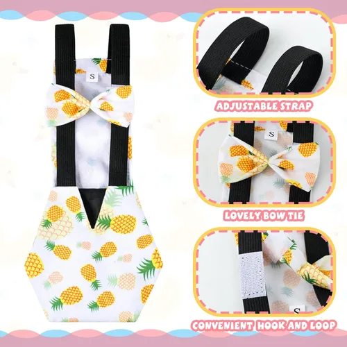 Vista 7 de DoubleFill 6 piezas de pañales para pollos para gallinas, gallos, patos reutilizables lavables con lazada para patitos, gallinas, gansos, aves