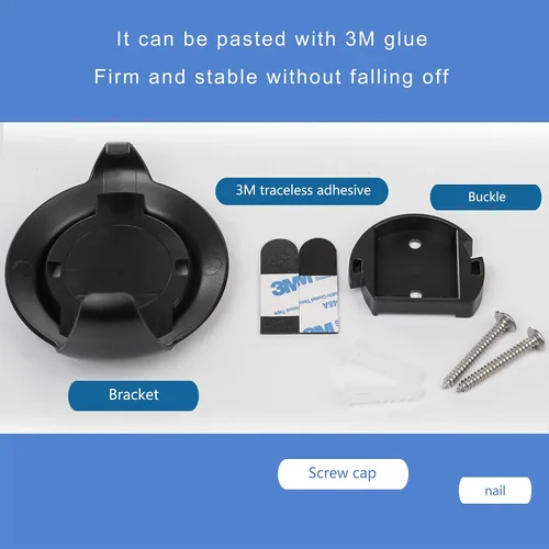 Vista 7 de Soporte de pared Echo Dot para 3ª generación, organizador de cables integrado, accesorios de ahorro de espacio para altavoces inteligentes Dot