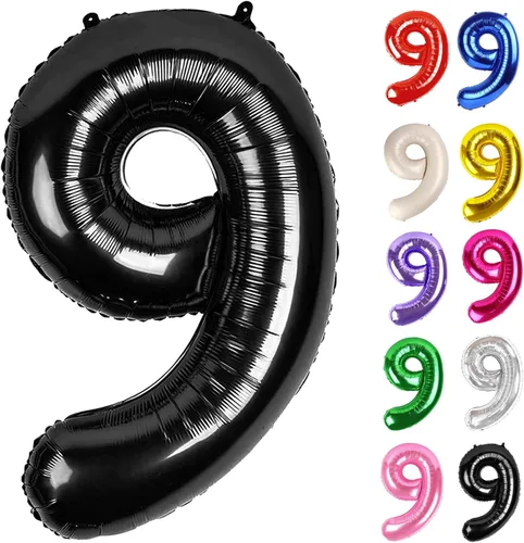 Vista 31 de Globo negro del número 0 de 40 pulgadas – globo número 0, decoraciones