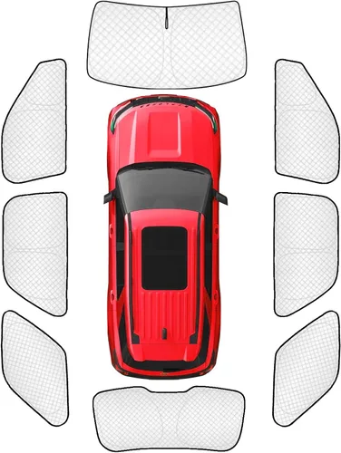 Vista 30 de KMF 6 piezas de parasoles gruesos para Mazda 3 Hatchback (No Sedán) 2014-2018 Accesorios, parasoles completos para parabrisas y ventanas de coche