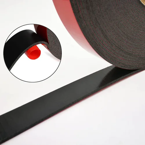 Vista 2 de Cinta adhesiva de espuma de doble cara LLPT de 2 pulgadas x 50 pies, adhesiva duradera, resistente a la intemperie para rellenar huecos, adherir