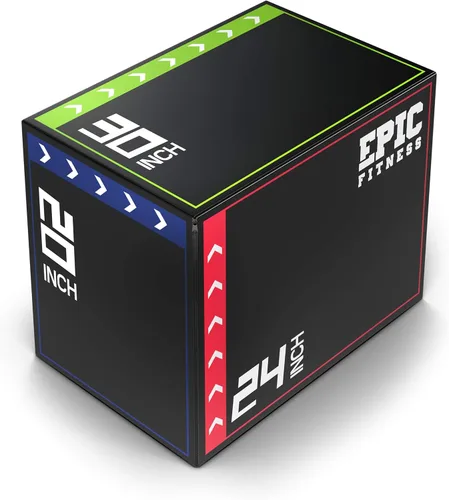 Vista 2 de Caja de salto pliométrica de espuma 3 en 1 - Núcleo de espuma EPE de alta densidad - Cubierta de cuero de PVC antideslizante y fácil de limpiar