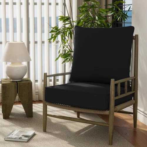 Vista 7 de Cojines de Asiento Profundo para Exteriores de 22" x 22" x 6" - Impermeables y Resistentes a la Decoloración, Cojines de Reemplazo para Muebles