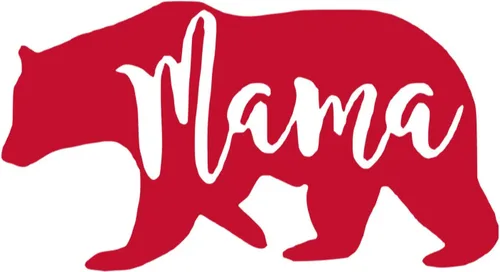 Vista 8 de Mama Bear - 1 calcomanías de vinilo (paquete de 2) para ventana de coche, laptop, teléfono (3 x 1.6 pulgadas, rosa intenso)