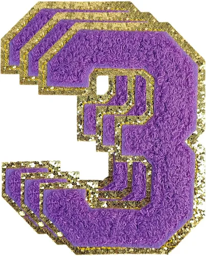 Vista 60 de 3 parches de letras de felpilla negra, parches de letras termo-adhesivas de 4-1/2", parches universitarios para ropa, S