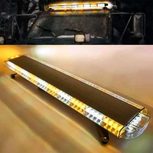 Barra de luz estroboscópica intermitente de 47 pulgadas, 88 LED, 15 modos intermitentes, luces de advertencia de peligro de emergencia de alta