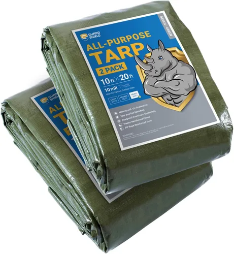 Vista 21 de GUARD SHIELD - Lona resistente, impermeable, de polietileno, gruesa, resistente a los rayos ultravioleta, con ojales, para exteriores, 6 x 8 pies