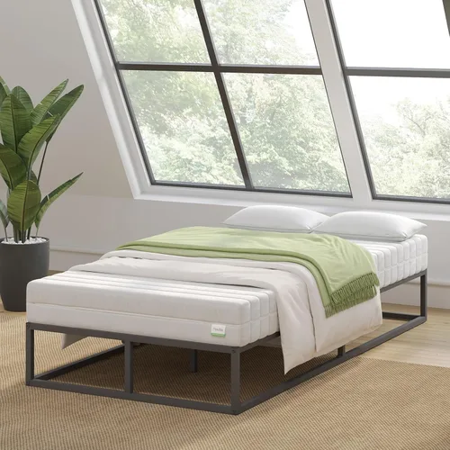 Vista 28 de Novilla Marco de Cama Tamaño King Marco de Cama King y Cabecero, Marcos de Cama King con Cabecero y Soporte de Listones de Madera, No Se Necesita