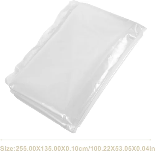Vista 2 de Funda protectora de sofá de polietileno grueso transparente para sofá de dos plazas pequeños, protector de muebles transparente para vivir
