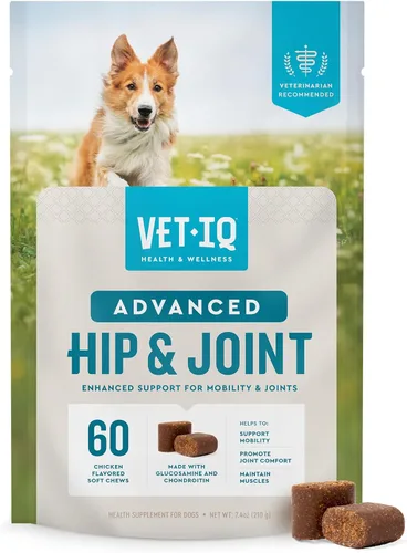 Vista 9 de VETIQ - Suplemento de Glucosamina para Cadera y Articulaciones para Perros, 180 Masticables Suaves, Suplemento de Apoyo Articular con MSM y Krill