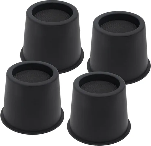 Vista 13 de Paquete de 4 Elevadores de Muebles Elevadores de Cama Negros de 2 Pulgadas, Elevadores de Cama para Sofá, Sillón, Escritorio, Elevadores de Marco