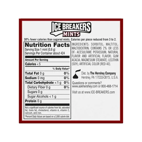 Vista 2 de Ice Breakers, latas de mentas sin azúcar con sabor a canela, 1.5 oz (8 unidades)