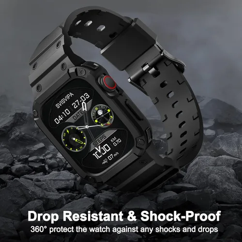 Vista 6 de [Paquete de 2] Correa con estuche compatible para Apple Watch de 41 mm, 40 mm, 38 mm, iWatch Series 9 8 7 SE 6 5 4 3 2 1, correa deportiva