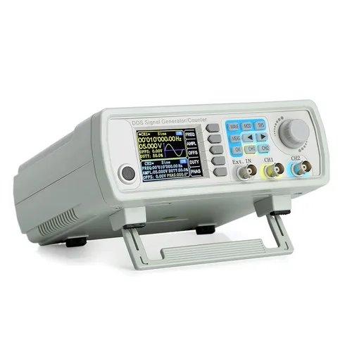 Koolertron DDS Contador de generador de señal, pantalla de 2.4 pulgadas, medidor de frecuencia de generador de onda arbitraria de doble canal de