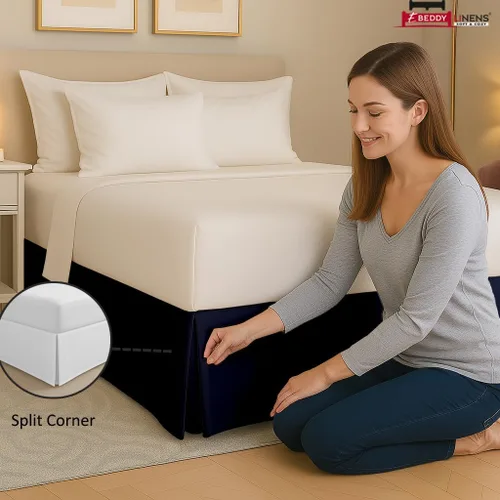 Vista 81 de eBeddy Linens 1 falda de cama de algodón egipcio de 800 hilos, tamaño individual de 39 x 75 a 14 pulgadas, caída y caída, fácil de lavar, resistente