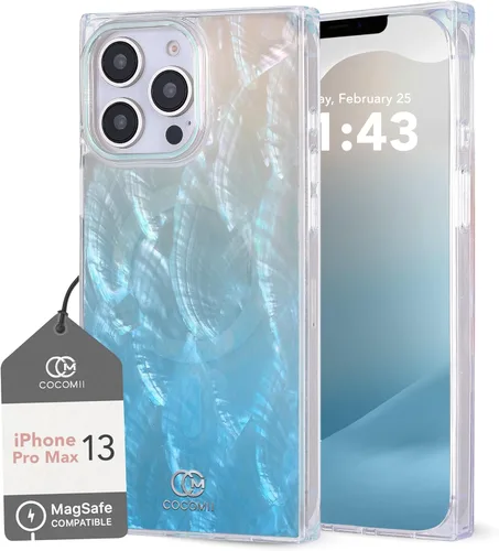 Vista 64 de Cocomii - Funda rectangular compatible con iPhone 13 Pro - Compatible con MagSafe, patrón de carey, estampado animal, brillante, magnética