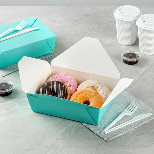 Vista 150 de Restaurantware Bio Tek - Cajas para llevar de 30 onzas, 200 loncheras para llevar, cierre de tabulación, resistentes al calor, desechables, de papel