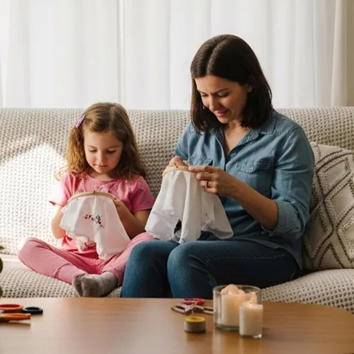 Vista 6 de Caydo Aro de bordado de 3 piezas con herramienta de tornillo de metal, aros de bordado de bambú de 6 pulgadas para bordar y coser, aro de punto