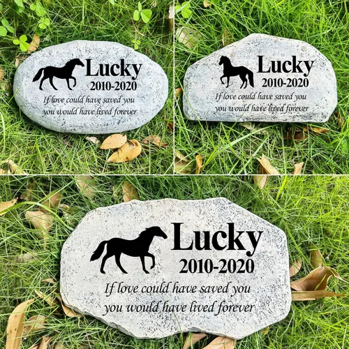 Vista 10 de Zatanmulo Piedra conmemorativa personalizada para mascotas, piedra conmemorativa de jardín personalizada, lápida para perros, lápida para gatos