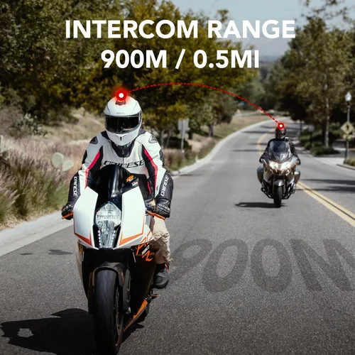 Vista 5 de Sena Outrush R Casco Modular para Motocicleta Bluetooth con Sistema de Intercomunicador (Negro Mate, L)