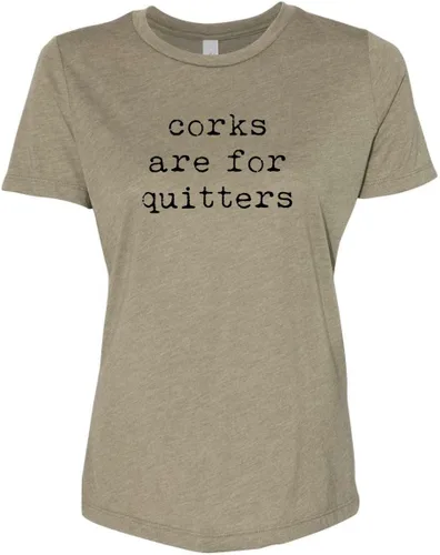 Vista 13 de Cute Women's Screen Printed Crew Neck Tee, Shirts With Sayings, Dusty Blue or Olive