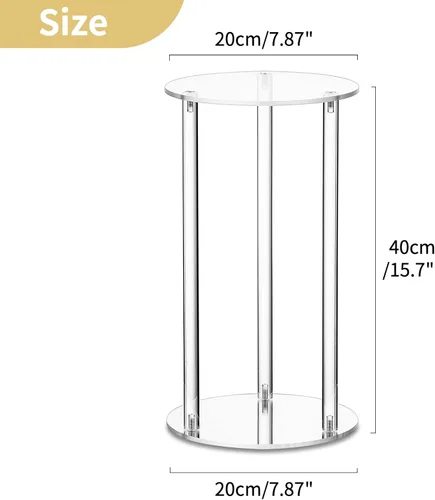 Vista 6 de Nuptio Jarrones de boda centros de mesa para mesas, 10 piezas de 15.7 pulgadas de alto, jarrón de flores de acrílico para decoración de mesas
