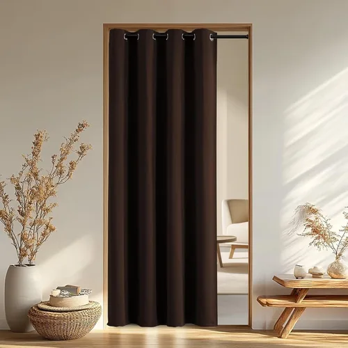 Vista 45 de IGEMAEVE Cortinas opacas de tamaño personalizado para dormitorio, 100 % opacas, 1 panel, aislamiento térmico, cortinas de oscurecimiento