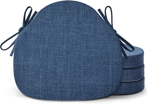 Vista 22 de Shinnwa Juego de 2 Cojines para Sillas de Comedor, Almohadillas de Asiento Windsor de Espuma de Alta Resistencia, Cojines para Sillas de Cocina