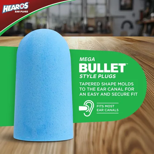Vista 4 de HEAROS Xtreme - Tapones para los oídos de espuma, 33 dB NRR, 100 pares, tapones de espuma para los oídos, reducción de ruido y protección auditiva