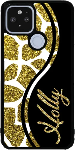 Vista 5 de Funda de goma negra personalizada con diseño de jirafa compatible con Google Pixel 10, 10 Pro, 10 Pro XL, 9a, 9 Pro, Pixel 9, Pixel 9 Pro XL, 8a, 8