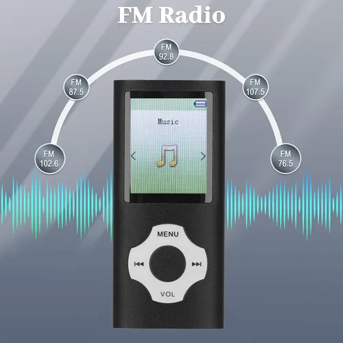 Vista 4 de MP3 Player MP4 Player Digital Audio Player 1.8 Inch Color Screen 16GB Memory Card HiFi Lossless Sound with Expandable Storage for Study Fitness