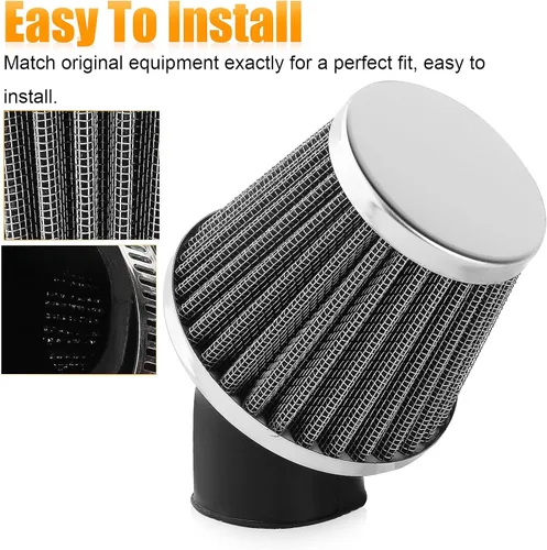 Vista 6 de 2 limpiadores de filtro de 1.378 in en ángulo de 45 grados, compatible con 50 cc, 70 cc, 90 cc, 110 cc, 125 cc, 2 tiempos, motor de 4 tiempos